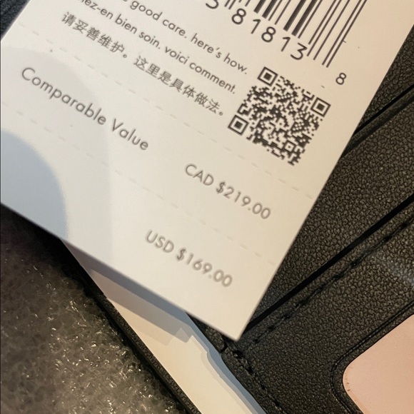 $169 MSRP NWT kate spade Two-Tone Continental Wallet - Black & Light Beige - Picture 9 of 13